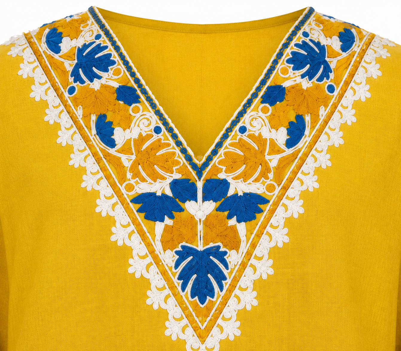Noor : Aari embroidery summer Co-Ord Set | Gold